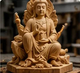 3D wood statues