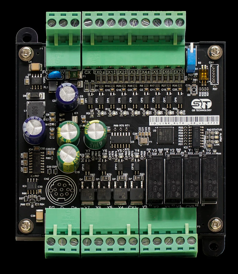 Top view of the I/O Link RLTR_07_V10723 board