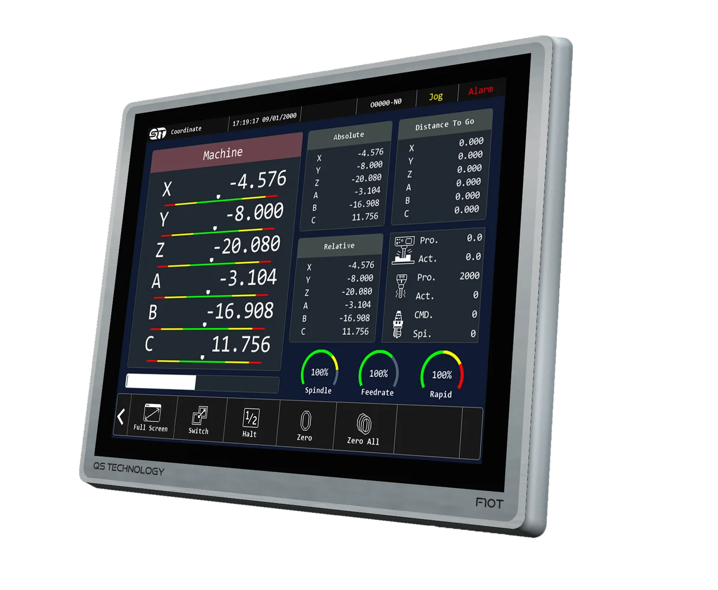 Mặt bên Bộ điều khiển 6 trục F10T (Touch)
