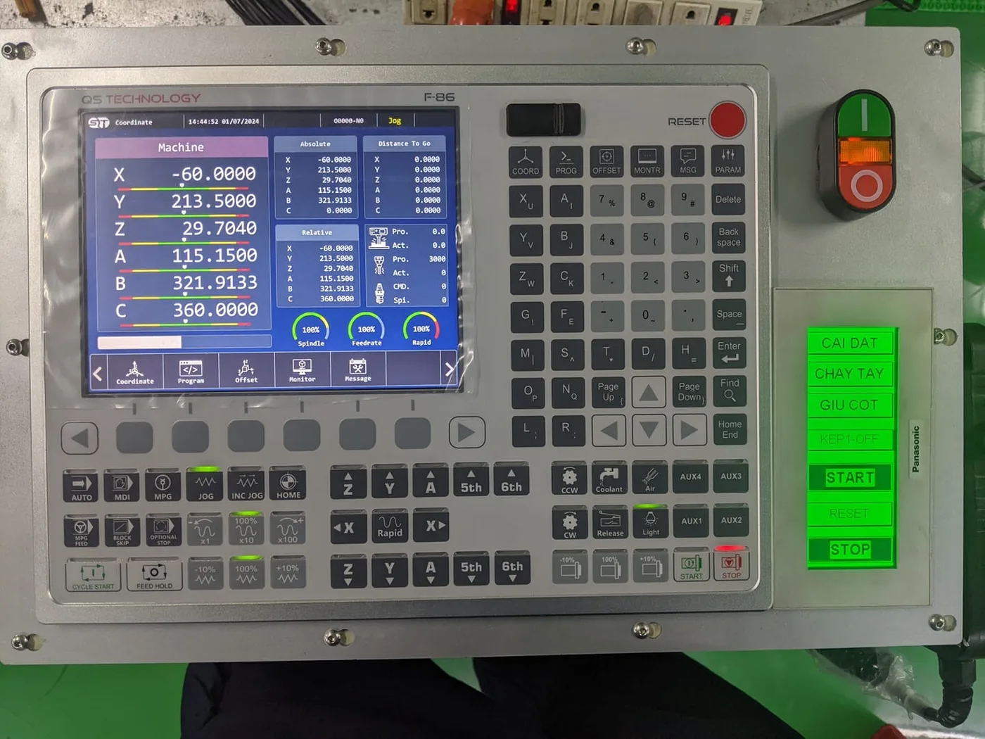 F86 6-axis Controller in the field on a CNC machine