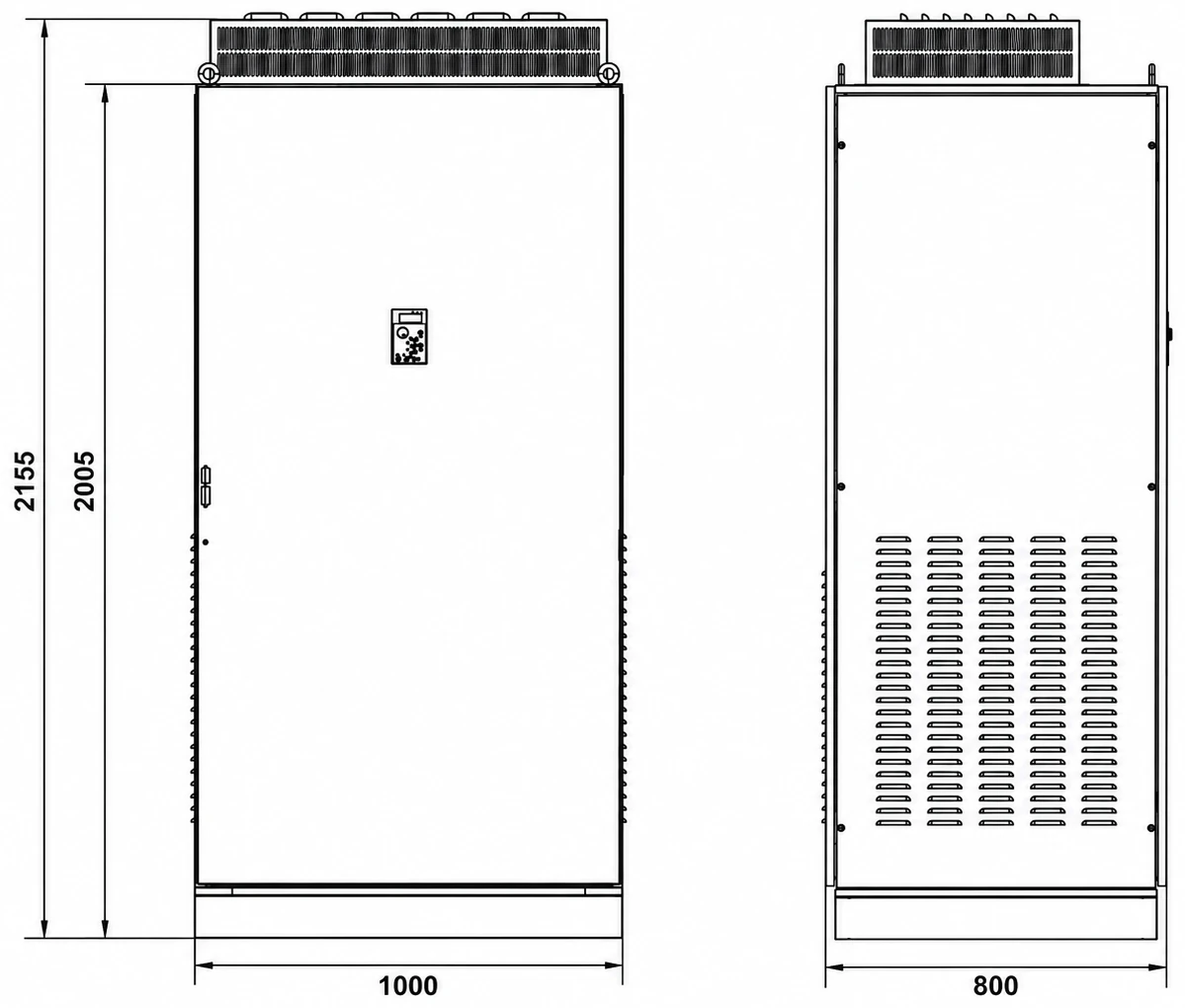 S3100A/E Size 13 — bản vẽ kích thước mặt trước, mặt bên và mặt đáy